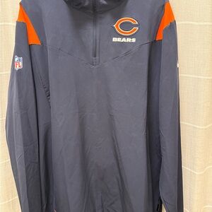 NFL Chicago Bears Men's Dark Gray and Orange Windbreaker